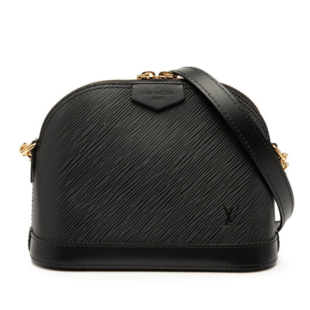 Louis Vuitton Epi Alma Crossbody Chain Shoulder Bag Noir Black Leather